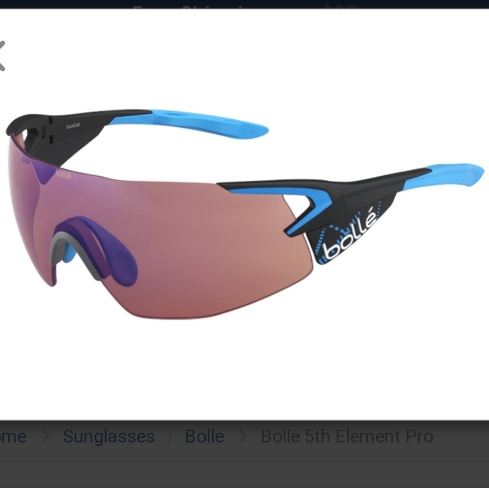 Bolle 5th Element Pro Matte Carbone/Blue with Rose Blue OLEO AF Lens